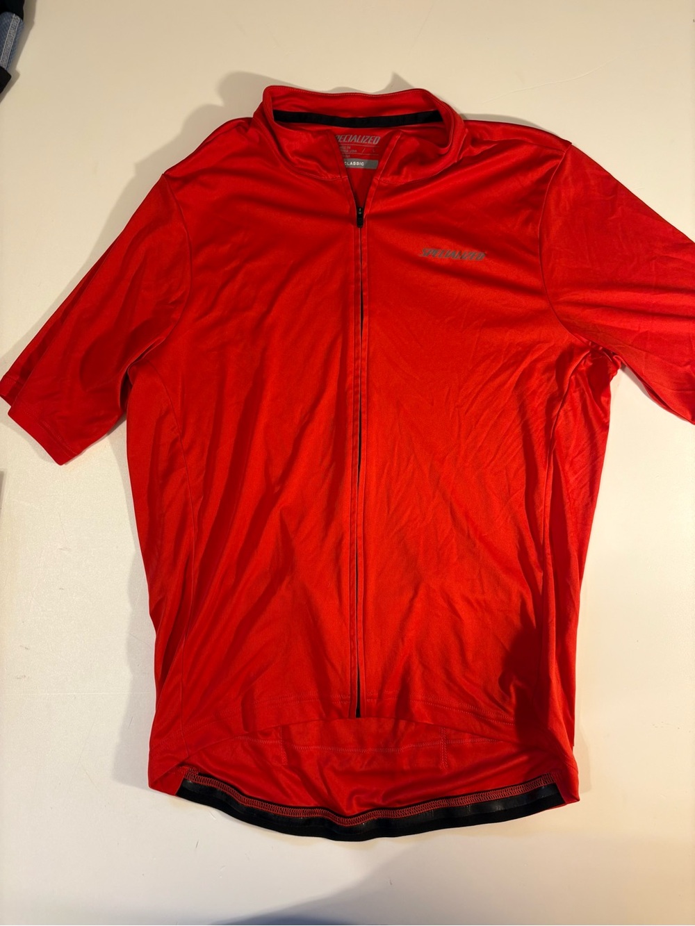 Specialized Red Short-Sleeve Cycling Jersey - Front Zip